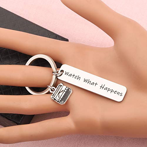 AKTAP Inspired Gift Watch What Happens Musical Theatre Keychain Journalist Jewelry Katherine Plumber Gift2