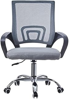 Jamiah Ergonomic Office Chair Adjustable Height Desk Chair Computer Swivel Chair Fabric Mesh Chair for Home Conference Office Furniture (Classic, Gray)