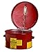 Justrite 1 Gallon Red Galvanized Steel Benchtop Dip Tank (For Hazardous Liquids)