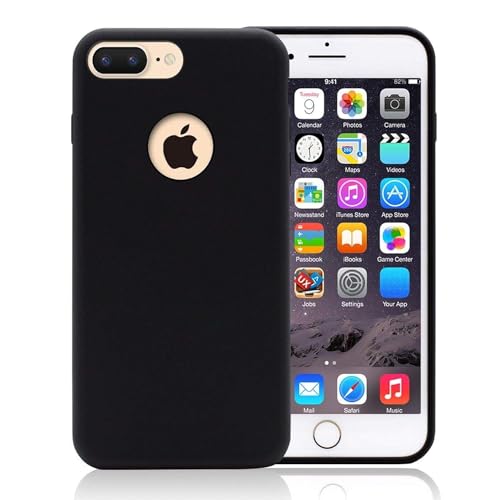 iPhone 7 Plus - Slim Fit Shockproof Liquid Silicone Gel Rubber Protective Case (black)