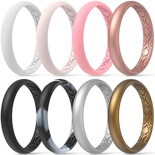 Anillo Seguridad Deporte ThunderFit Anillo Silicona Hombre - 8 Mm Ancho, Transpirable, Para Deporte Y Trabajo Cockringe Silicone