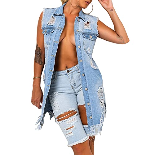 iTranyee Women's Denim Jackets Slee…