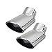 XQRYUB 1 par de silenciador de Escape de Tubo de Cola Ovalado de Acero Inoxidable, para Land Range Rover Sport Diesel 2002 2003 2004 2005 2006 2007 2008-2010