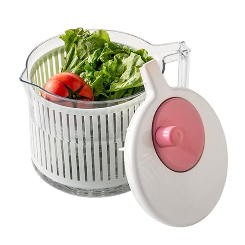 Cuenco giratorio de frutas, lavadora de lechuga, cuenco manual de lavado de verduras, utensilio de cocina para el hogar, apartamento, camping, picnic, preparación de comidas, cocina, dormitorio