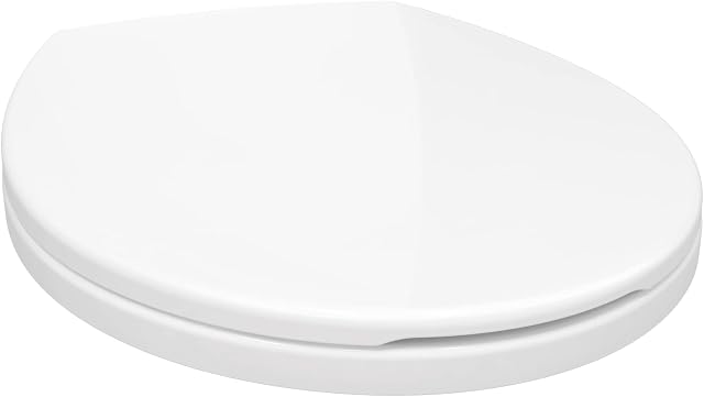 Quick-Release Soft Close Standard Size Oval Toilet Seat Durable Slow Close Loo Seat Comes with Dual Fitting (Top & Bottom)