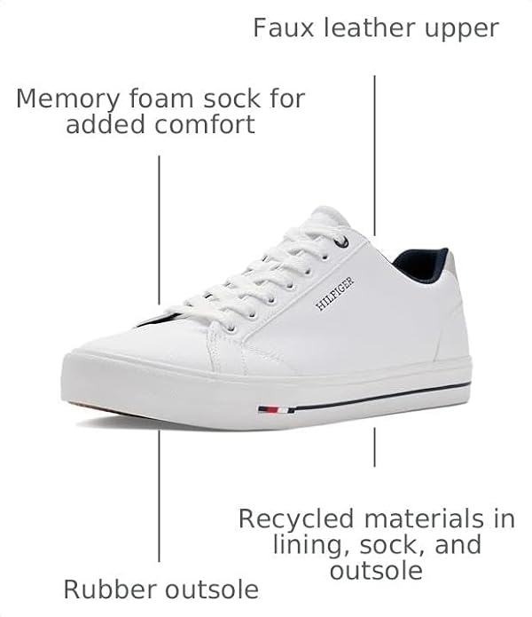 Tommy Hilfiger Men's Risabel White/Grey 10.5 Medium by Tommy Hilfiger - Used condition - Image 3