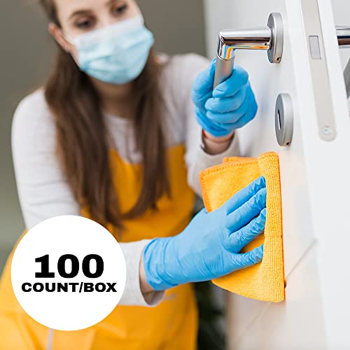 Sunline Blue Nitrile Powder Free Medical Examination Gloves (4Mil), Xx-Large #TOP2