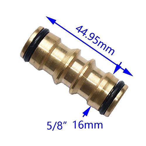 LXH-SH Easy to install 15pcs Brass 2 Way Quick Connector Garden Tap 5/8 Adapter Garden Irrigation Connector Extension Joint Adapter (Color : Yellow)