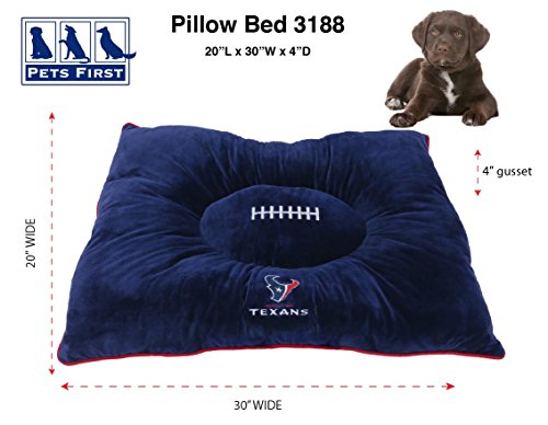 Nfl Pet Bed - Houston Texans Soft & Cozy Plush Pillow Bed. - Football Dog Bed. Cuddle, Warm Sports Mattress Bed For Cats & Dogs #TOP1