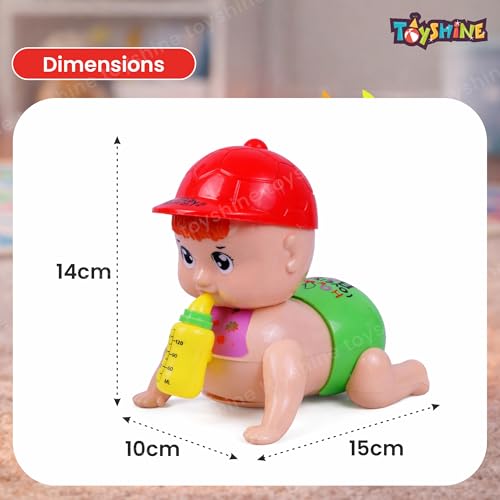 Image of Toyshine Battery Powered Cute Adorable Crawling Baby with Dazzling Lights and Dynamic Sound Musical Interactive Toy for Babies & Kids