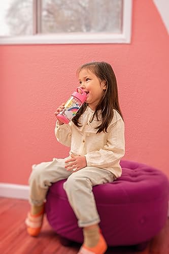 Stephen Joseph, Garrafa de água infantil flip top, Tritan de 293 ml, sem BPA, garrafa de água para m