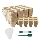 Genérico Macetas De Vivero Kit de 12 Tazas de Siembra con Rejilla
