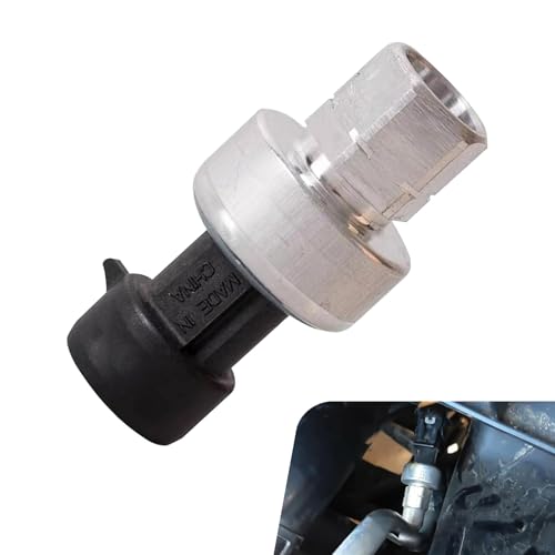 yorpyep Car AC Pressure Switch Sensor, Thermotolerant Air Conditioning Refrigerant Pressure Sensor, Vehicle HVAC Pressure Transducer, Compatible with Buick, GMC, Saab 13587668 13502759 (Silver)