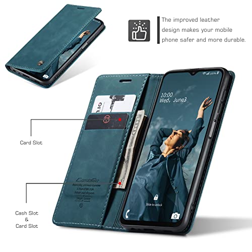 Cracedily for Samsung Galaxy A23 5G/4G Case, Flip Wallet Leather Case with Card Holder Magnetic Closure Shockproof Kickstand Protective Phone Cases Cover for Samsung A23,Blue-Green by Cracedily - Used condition - Image 2