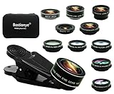 ★ Diseño 2 en 1 ★: el gran angular y el objetivo macro son el diseño 2 en 1, estos dos pequeños lentes se atornillan para un fácil almacenamiento. Para usar el gran angular, simplemente fije ambos objetivos al clip provisto. Para utilizar el objetivo macro, simplemente desenrosque la lente gran angular.