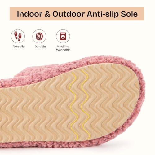  Womens Fuzzy Open-toe Slippers - image 6