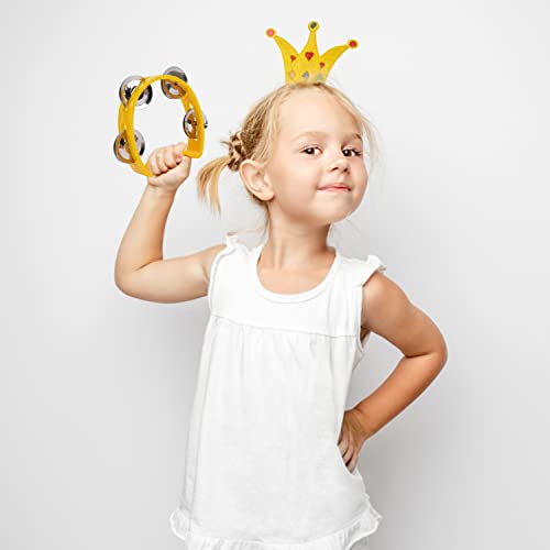 Tounalker 24Pcs Tambourine For Kids, Colored Musical Instrument Tambourines, Percussion Handheld Noise Makers With 4 Bells, For Adults Toddler Kindergarten Family School Party Church #TOP3