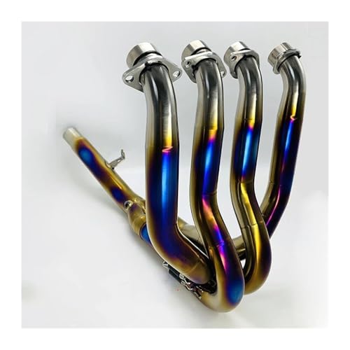 DZSGJNOF Exhaust End Silencers For Kawasaki For Ninja H2 H2SX ZH2 Motorcycle Exhaust Muffler Titanium Alloy Muffler Front Link Pipe Slip On Motorcycle Exhaust Muffler