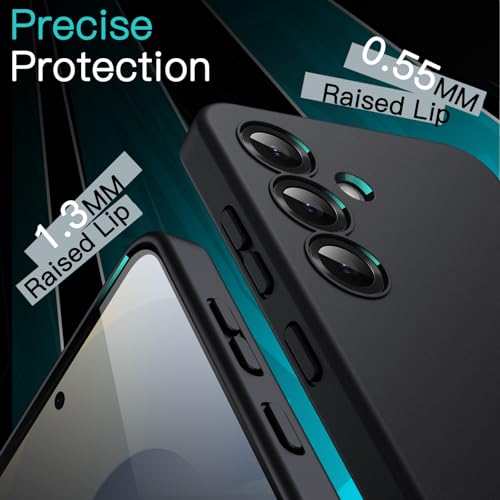 Image of JETech Slim Fit Cover Case for Samsung Galaxy S25 Plus 5G, Camera Lens Full Protection, Soft TPU Thin Protective Phone Cover with Matte Finish, Shockproof Case (Black)