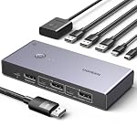 UGREEN – UGREEN DP KVM Switch 8K@60Hz 2PC 1 Monitor 4 USB 3.0 Ports m