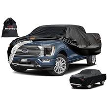 Kayme Truck Cover Custom Fit Ford F-1501997-2025 Super Cab Short Bed. Full Exterior Heavy Duty Outdoor Pickup Truck Car Cover Waterproof All Weather.Car Tarp for Wind Sun Dust Protection.Black