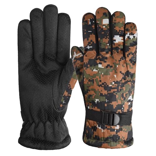 Men's & Women's Snow Ski Gloves, Camouflage, One Size Fits All
