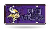 Rico Industries NFL Minnesota Vikings Skol Metall-Autoanhänger, 21,6 x 27,9 cm, ideal für LKW/Auto/SUV