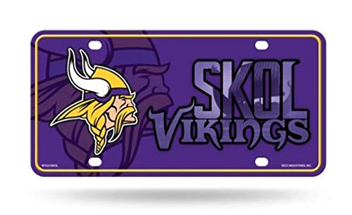 Auto tag Minnesota Vikings NFL plaque immatriculation en métal pour décoration de voiture et SUV