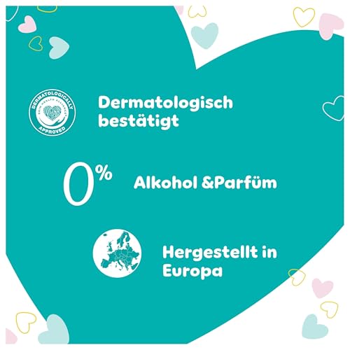 Pampers Sensitive Feuchttücher 12 Packungen mit 52 Stück - 624 Feuchttücher, ohne Duft, für eine sanfte und weiche Reinigung