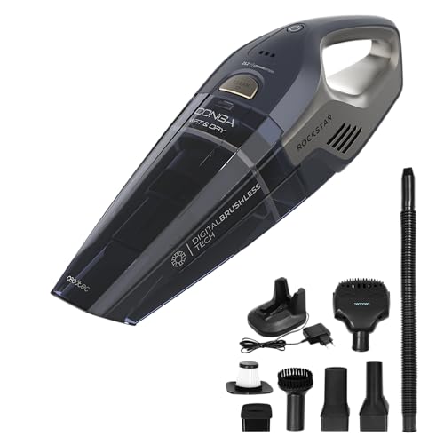 Cecotec Aspirateur à Main sans Câble Conga Rockstar 25,2V Animal Hand. 200W, 20kPa, Solides et Liquides, Moteur Digital Brushless, Réservoir 500ml, Autonomie 40mins, Convient pour Toutes Les Surfaces