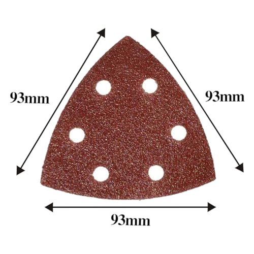 240 Stück 93 mm Dreieck-Schleifpads, Haken und Schlaufe, Körnung 40/60/80/120/180/240, für Holz/Gips andere Oberflächen anding