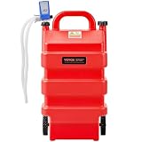 VEVOR Bidon d'Essence Diesel sur Roues, 60,5 L, Réservoir de Carburant, avec Pompe Transfert Carburant Électrique 12 V CC 9,5 L/min, Tuyau de Distribution 1,2 m, Buse Capteur Arrêt Automatique, Rouge - 10