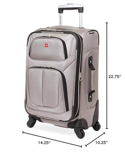 Swissgear 6283434156 Sion Softside Expandable Luggage, Pewter, Carry-On 21-Inch thumb #10