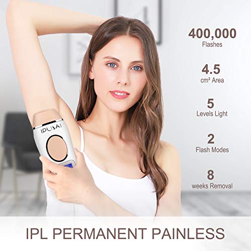 Permanent IPL Hair Removal System - IPLBAI Painless Professional Hair Remover Device for Women Facial Whole Body Home Use or Travel