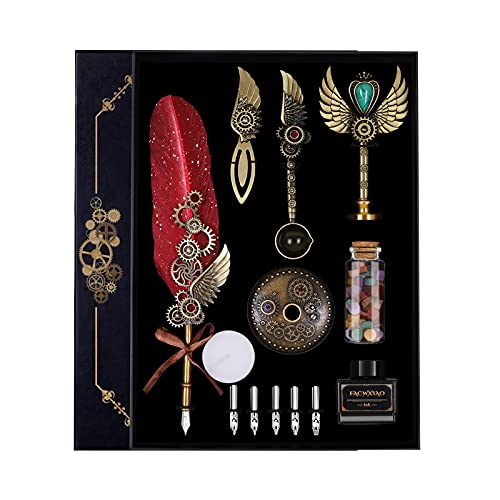 Facwxiao Quill Pen Set, Feather Pen, Ink,...