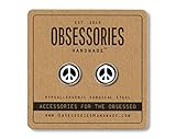 Handmade Peace Sign Stud Earrings
