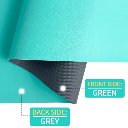 Meetcolor Non-Slip Desk Pad Mat, Leather Desk Mat for Desktop, Waterproof Green Computer Mouse Mat Desktop Protector for Office/Home, 23.6" x 13.7" — view 6