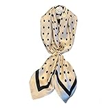 JERLA Silk Like Scarf Women's Fashion Pattern Medium Square Satin scarf Hair scarf 35" x 35"(Polka d
