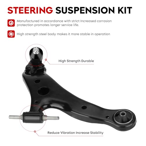 TadaMark Front Lower Control Arm Suspension Kit Fit for Toyota Sienna 2004-2010 with Ball Joint Tie Rods Sway Bar MS86170 MS86169 K80249-8 pcs by TadaMark - Used condition - Image 2