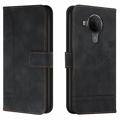 Lihondar Kompatibel mit Nokia 3.4/Nokia 5.4 Hülle, Handyhülle Nokia 3.4/5.4, Premium Leder Klappbar Schutzhülle Tasche Wallet mit Brieftasche [Standfunktion] Cover Flip Hülle Klapphülle (Schwarz)