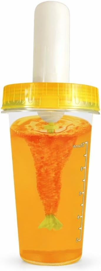 Hands-Free Drink Mixer – Auto-Start, No Grip Needed | Add Liquid First, Then Powder | Lightweight Shatter-Resistant Cup | Mixes Fiber, Protein & Supplements | Quiet, Bladeless, Easy to Clean