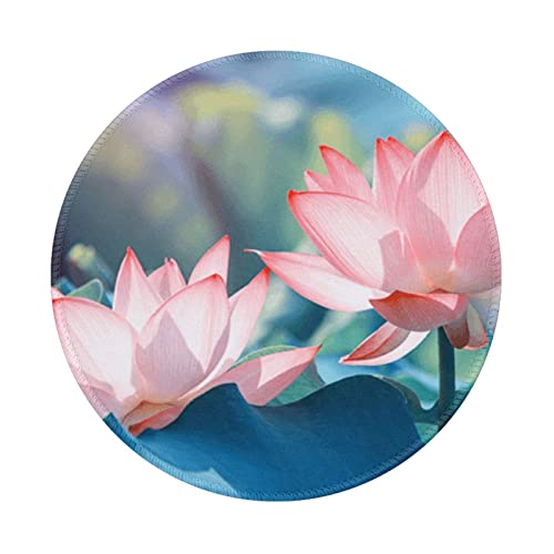 Tapis de souris rond lotus 20,3 cm imperméable et antidérapant
