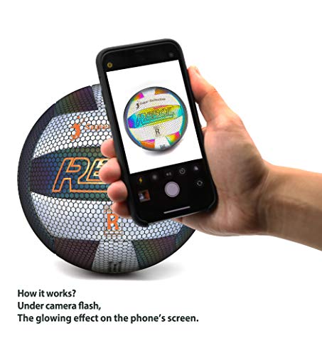 Reboil Holographic Color Changeable Volleyball – Waterproof Indoor/Outdoor Volleyball For Pool, Beach - Composite Leather, Toys For Kids Boys And Girls Play Night Game Size 5 #TOP4