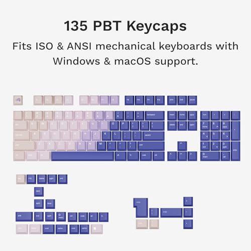 Image of GLORIOUS GPBT Purple Haze Gradient Keycaps