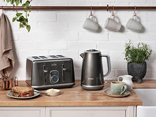 Breville Aura Electric Kettle | 1.7L | 3kW Fast Boil | Shimmer Grey [VKT232]