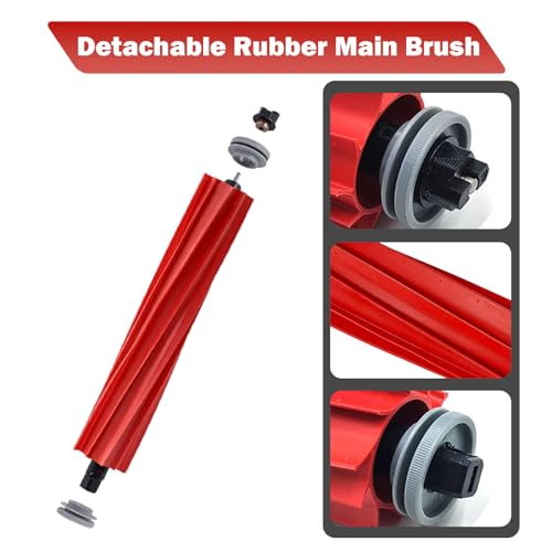Image of 2-Pack Replacement Rubber Main Brush for Roborock Q7 / Q7+ / Q7 Max / Q7 Max+ / S7 Series /QV 35A / 35S / Q Revo /Qrevo S /MaxV /Pro /Plus Robot Vacuum Cleaner