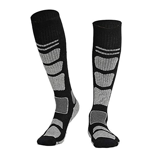 Guumor High Performance Ski Socks Winter Wool Warm Outdoor Sports Ski Socks Light Gray Medium