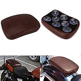 asiento ventosas harley - Asiento Ventosas Sportster,Almohadilla para asiento trasero de pasajero asiento harley 8 ventosas para Harley, Chopper, Cruiser, XL883, XL1200, X48 X72-Marrón