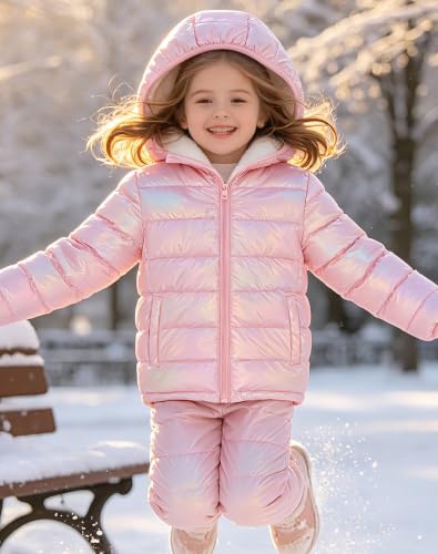 Image of Lovekider 4-12 Years Girls Hooded Puffer Jacket Warmth Padded Winter Coat