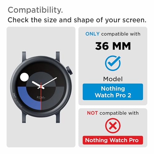 Image of {3 Pack Screen Guard For CMF by Nothing Watch Pro 2 SmartWatch (1.32 inch) | Anti Scratch | HD Clear | Touch Sensitive | Your Smart Screen's 9H Protector [Not Tempered Glass]